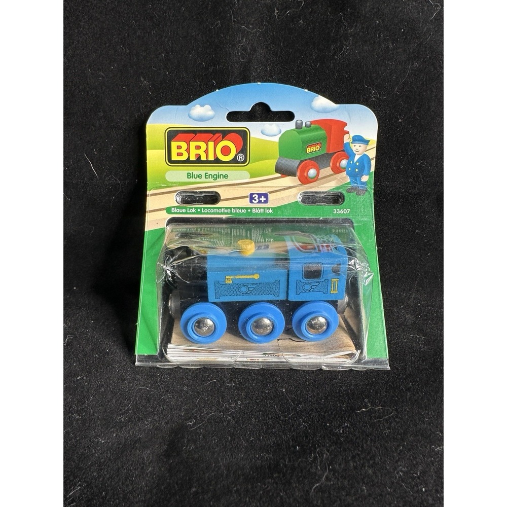 NEW Rare 2001 BRIO 33607 BLUE Engine Classic Wooden Railway Train Sweden made